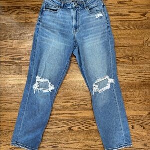 American Eagle Distressed High Waisted Mom Jeans Size 10